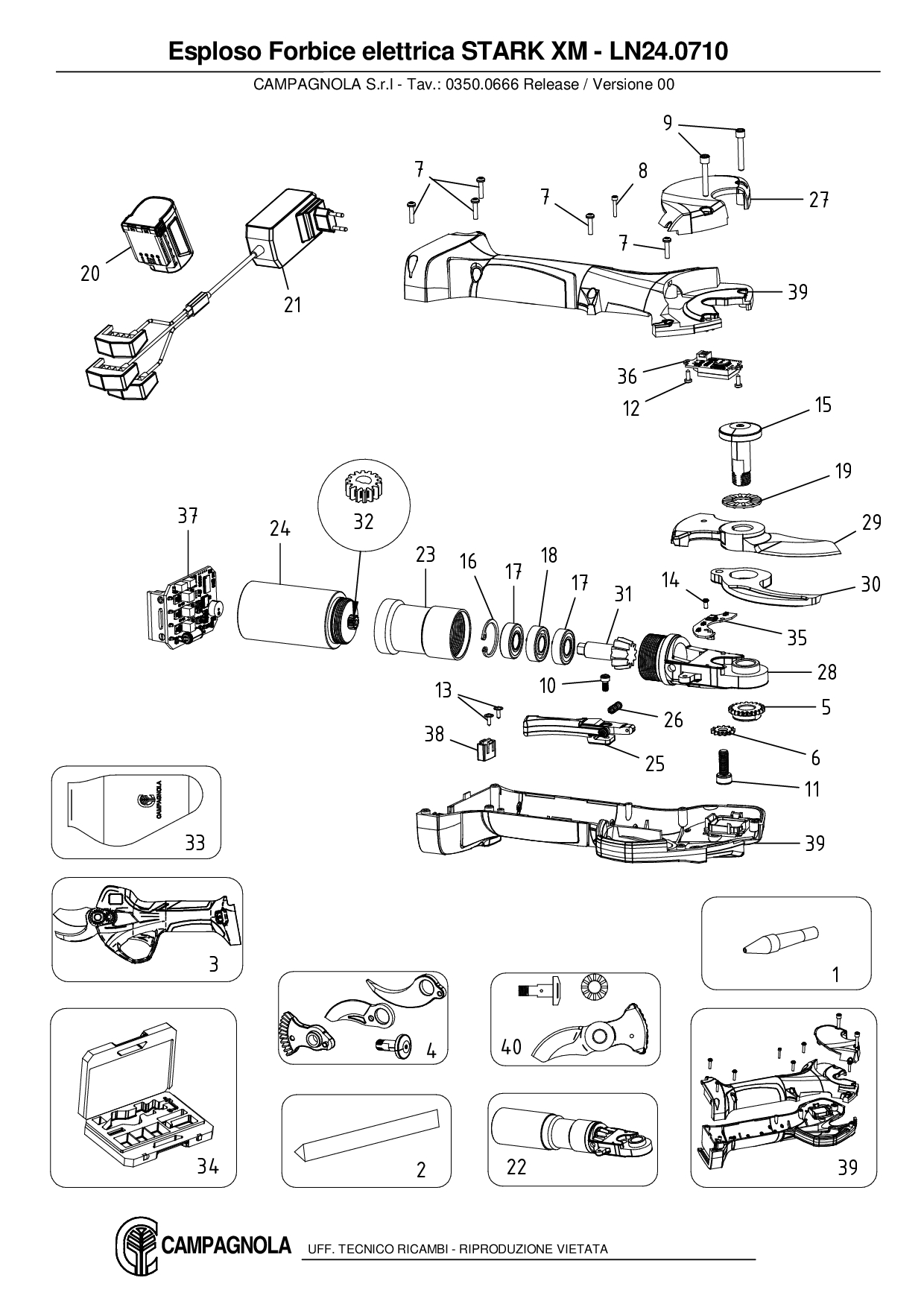 LN24.0710_Esploso Forbice elettrica STARK XM